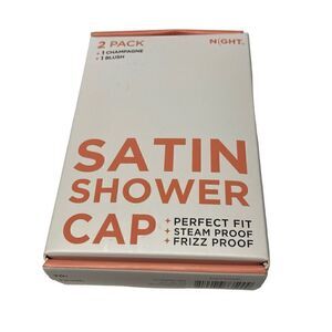 Night Satin Shower Cap Set of 2 New Open Box